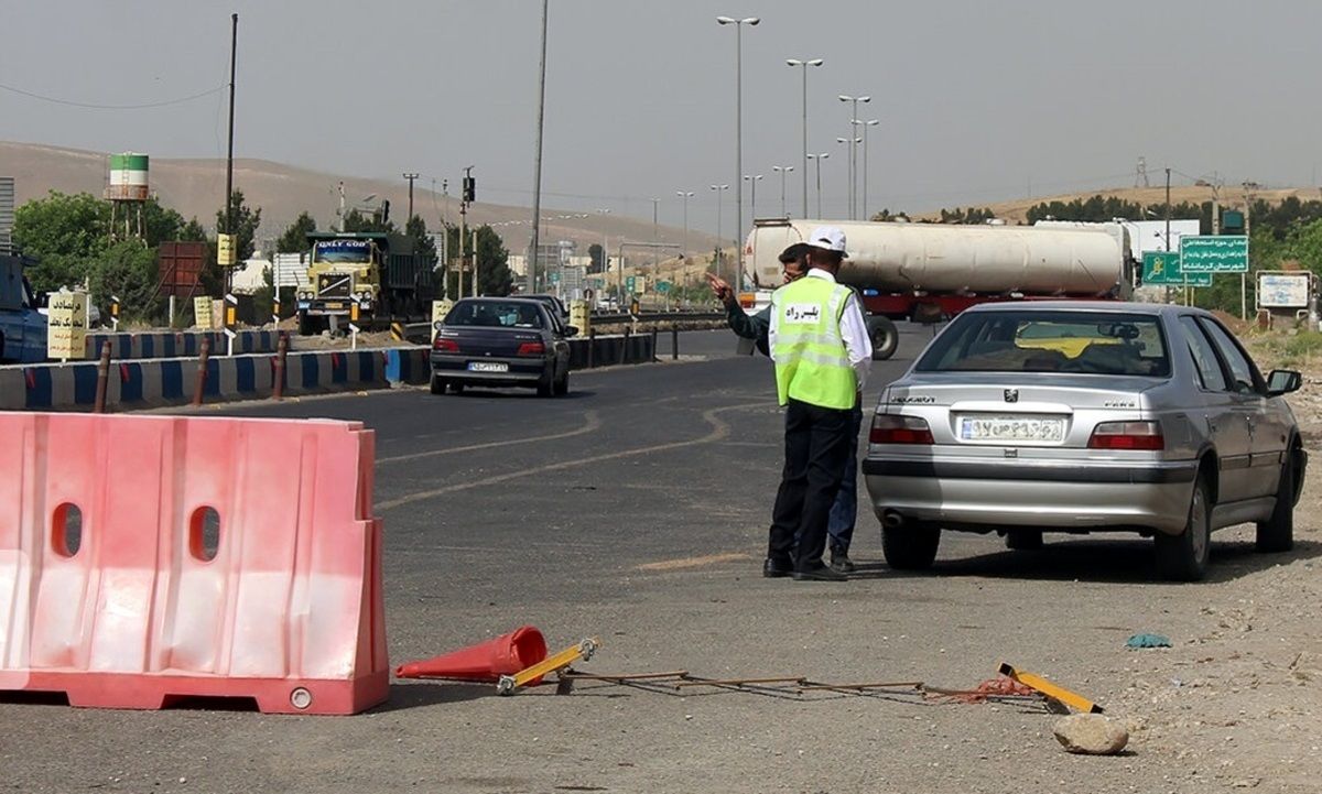 پلیس راه کرمانشاه: خودرو‌های وارد شده به استان متوقف می‌شوند